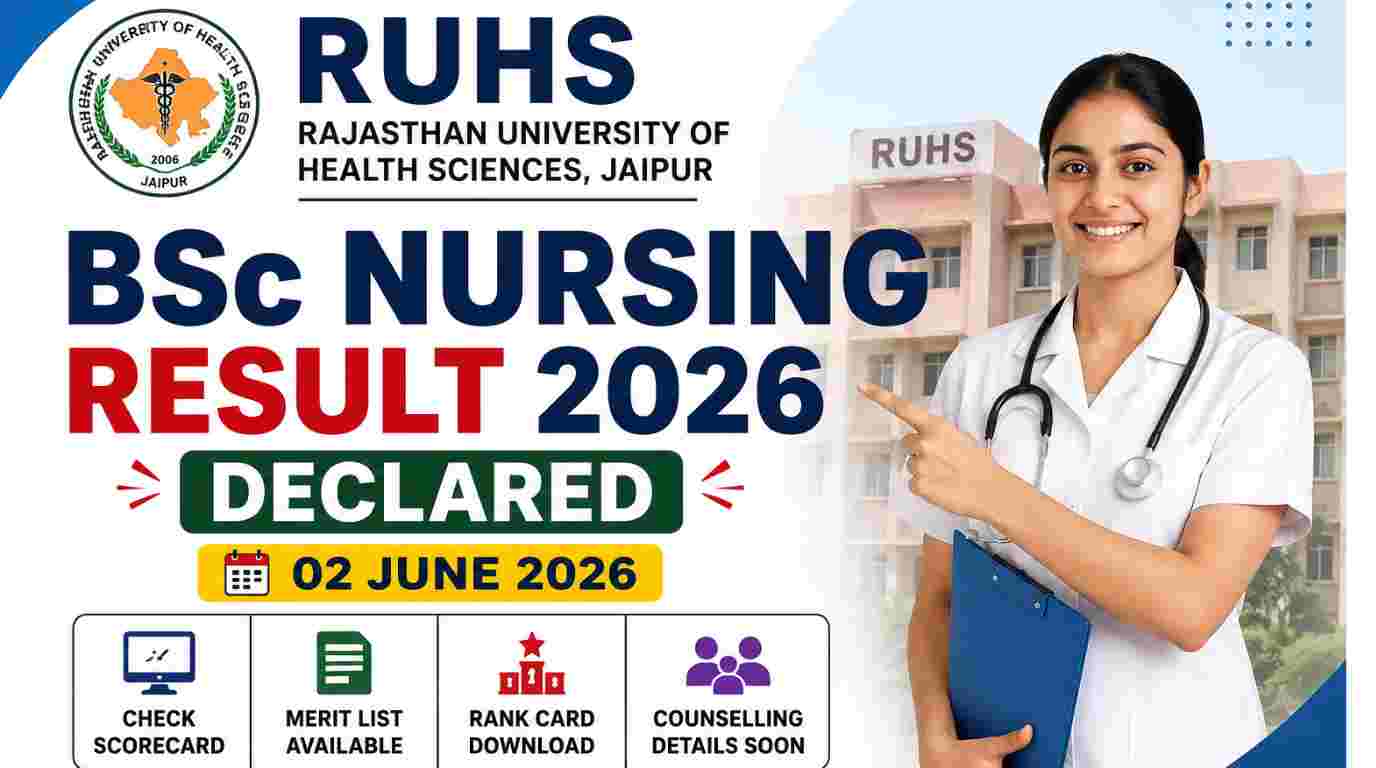 RUHS BSc Nursing Result 2026 Declared: Direct Link, Cut-Off & Latest Update